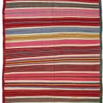 00293 - Vintage Colourful Striped Tunisian Flatweave - 175 cm x 470 cm