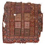 00725 - Antique Kurdish Rug Fragment - 173 cm x 180 cm - back